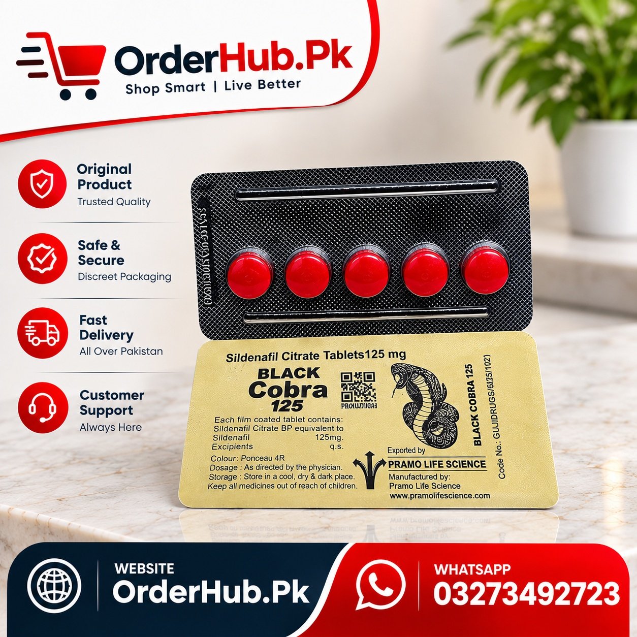 Black Cobra 125Mg Tablets