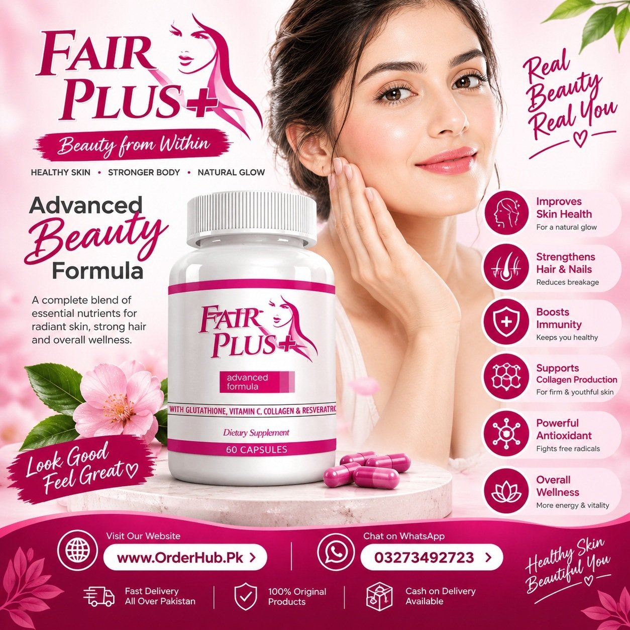 Fair Plus 60 Capsules Advanced Formula in Pakistan