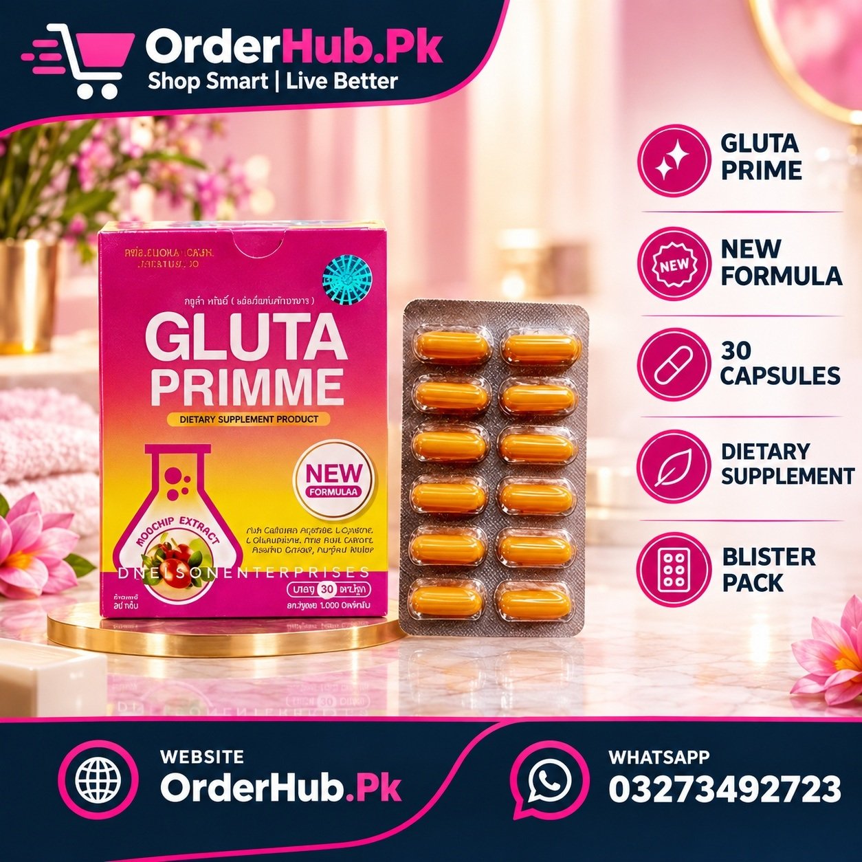 Gluta Prime Whitening 30 Capsules in Pakistan