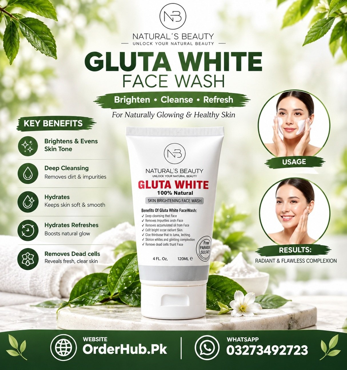 Gluta White Face Wash in Pakistan