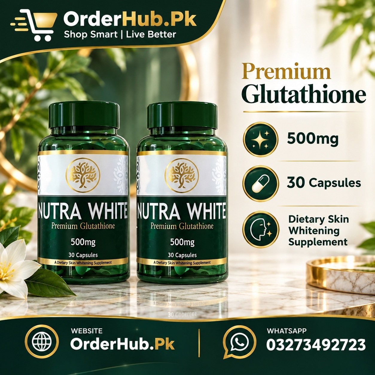 Nuta White 30 Capsules ( Premium Glutathaione) in Pakistan