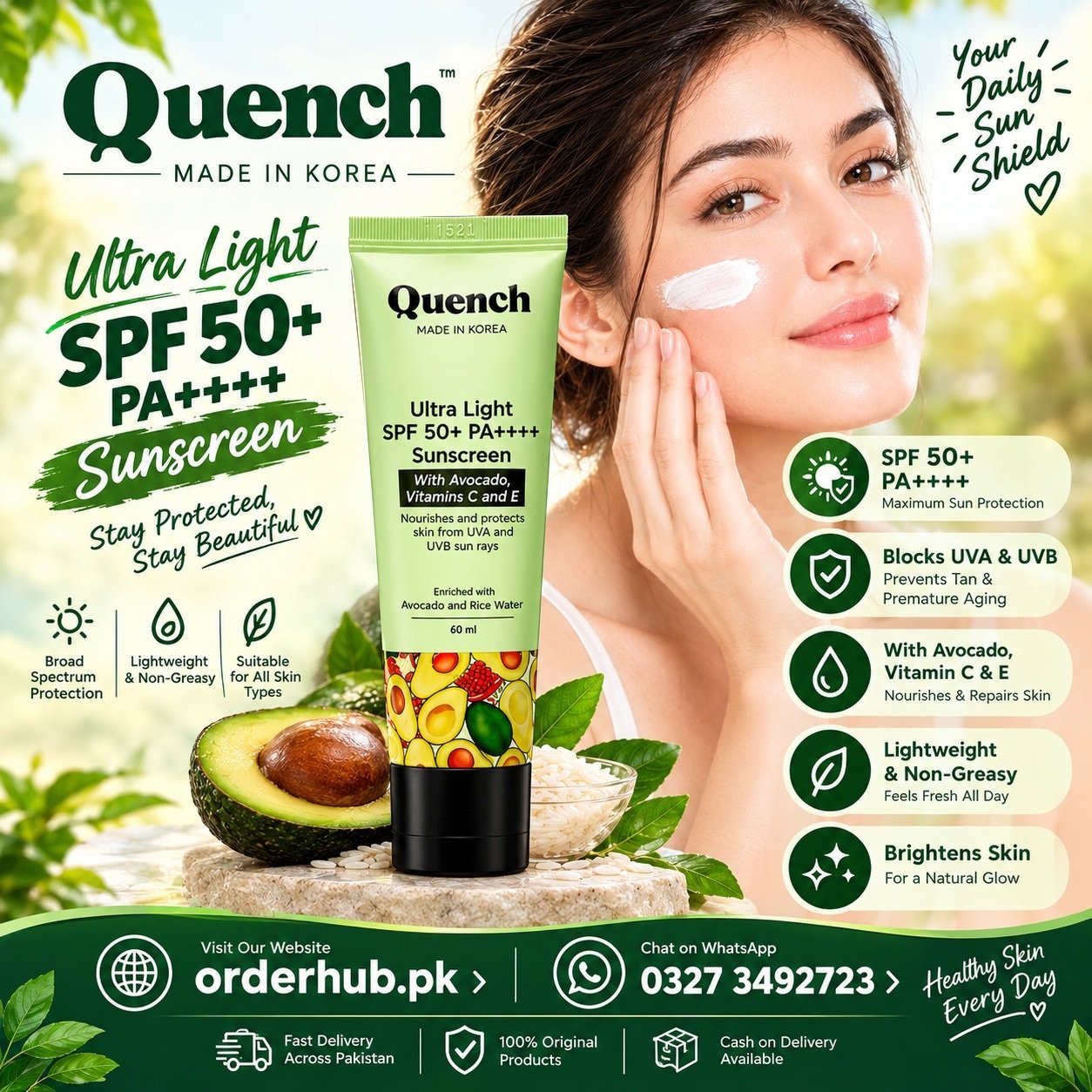 Quench Sunscreen SPF 50+ in Pakistan