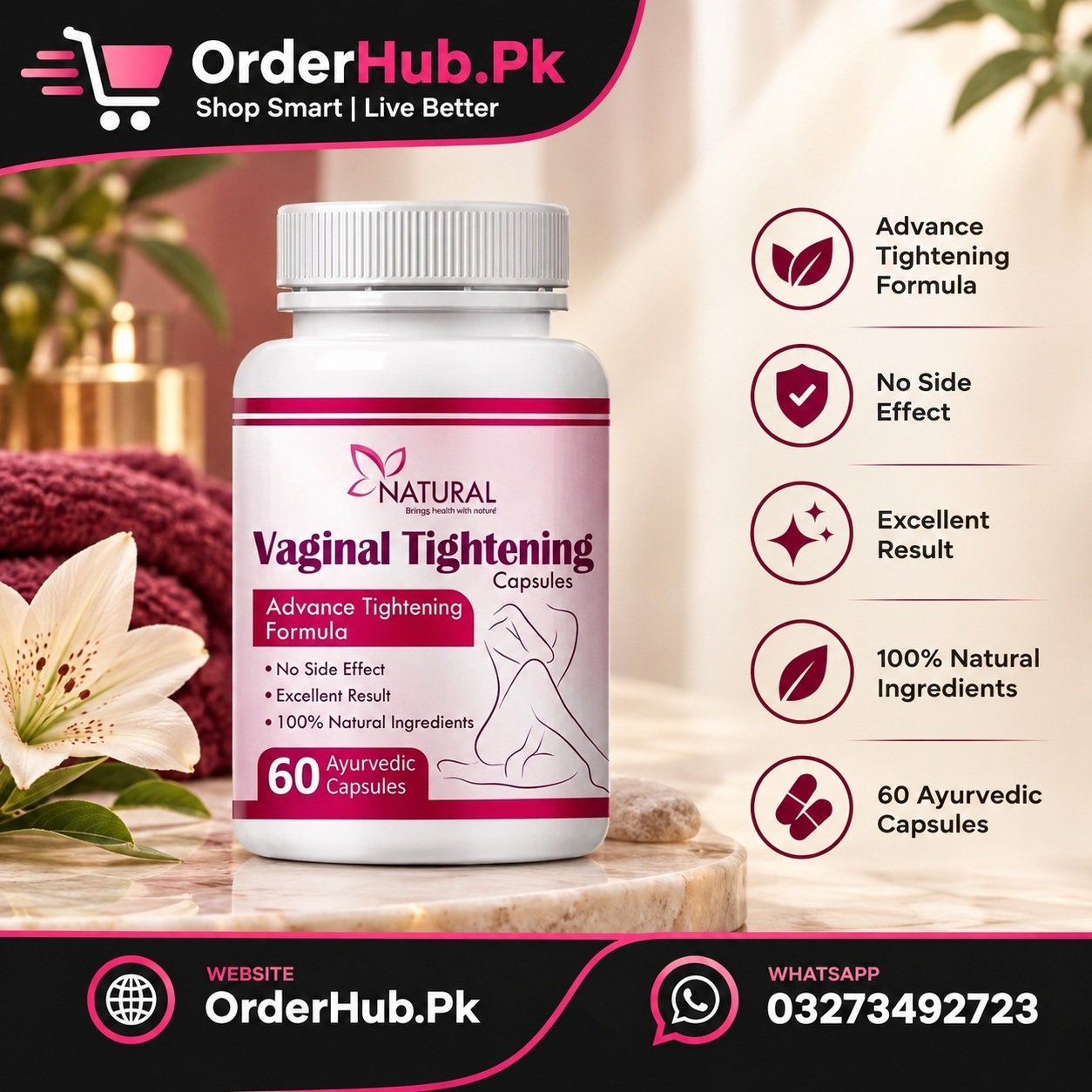 Natural Vaginal Tightening 60 Capsules in Pakistan