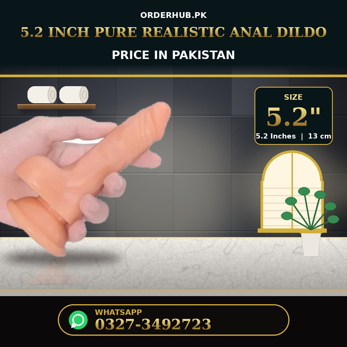 5.2 Inch Pure Realistic Anal Dildo Price in Pakistan